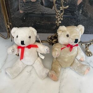 Vintage Stuffed Plush Pacific Craft 12" Teddy Bears